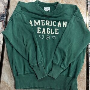 American Eagle Outfitters Forest Green Crewneck Sweater